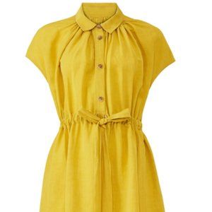 Co Yellow Drawstring Shirtdress NWOT, Sz. M